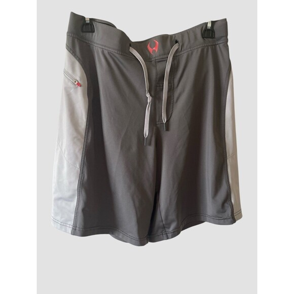 Hylete Shorts Adult M Gray Above The Knee Athletic Gym Training Workout Mens - Picture 1 of 7